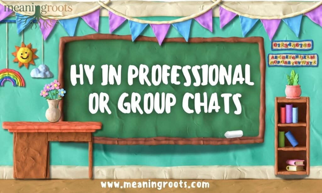 Hy in Professional or Group Chats