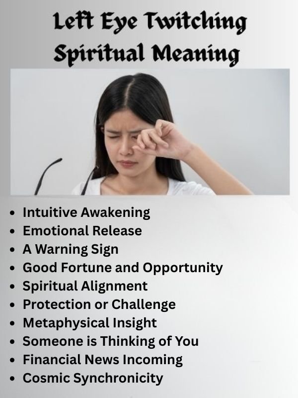 Left Eye Twitching Spiritual Meaning 