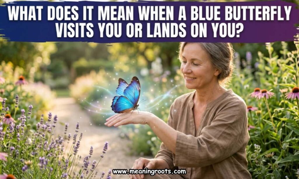 When a Blue Butterfly Visits You or Lands on You