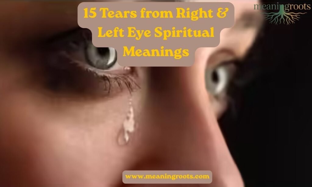 15 Tears from Right Eye and Left Eye Spiritual Meanings