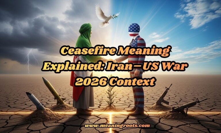 Ceasefire Meaning Explained Real Definition, Examples & Iran–US War 2026 Context