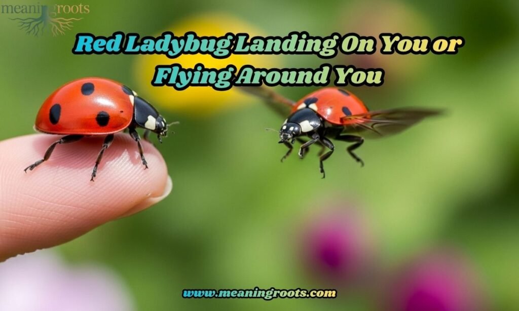 Red Ladybug Flying Around You