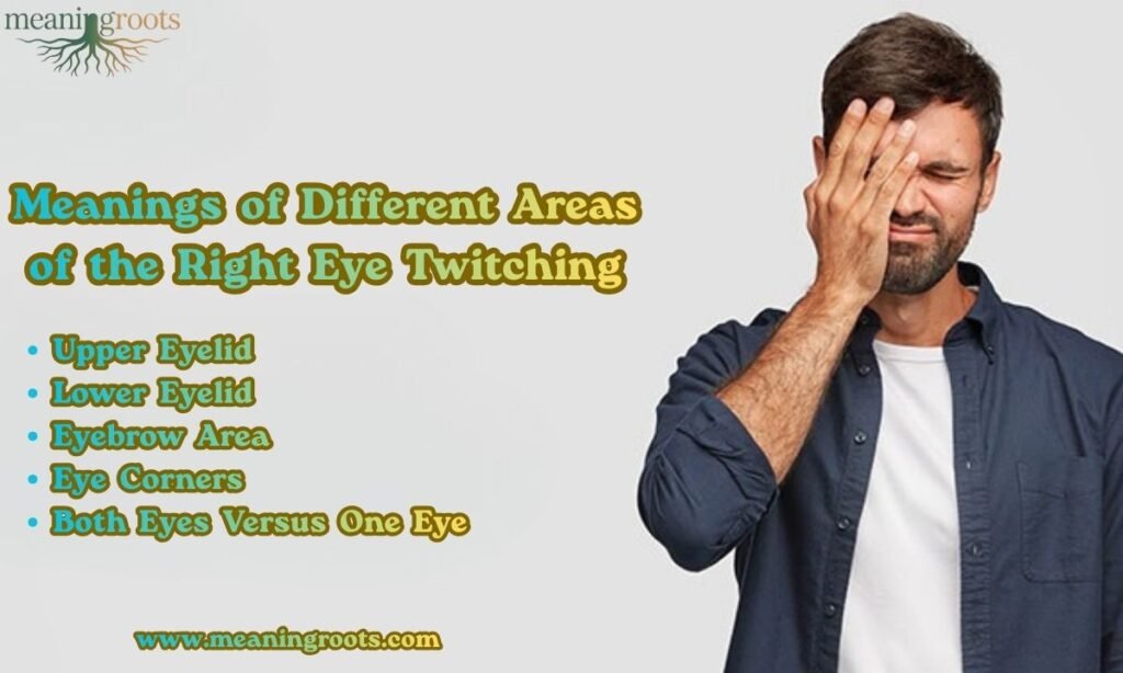 Right Eye Twitching of Different Areas