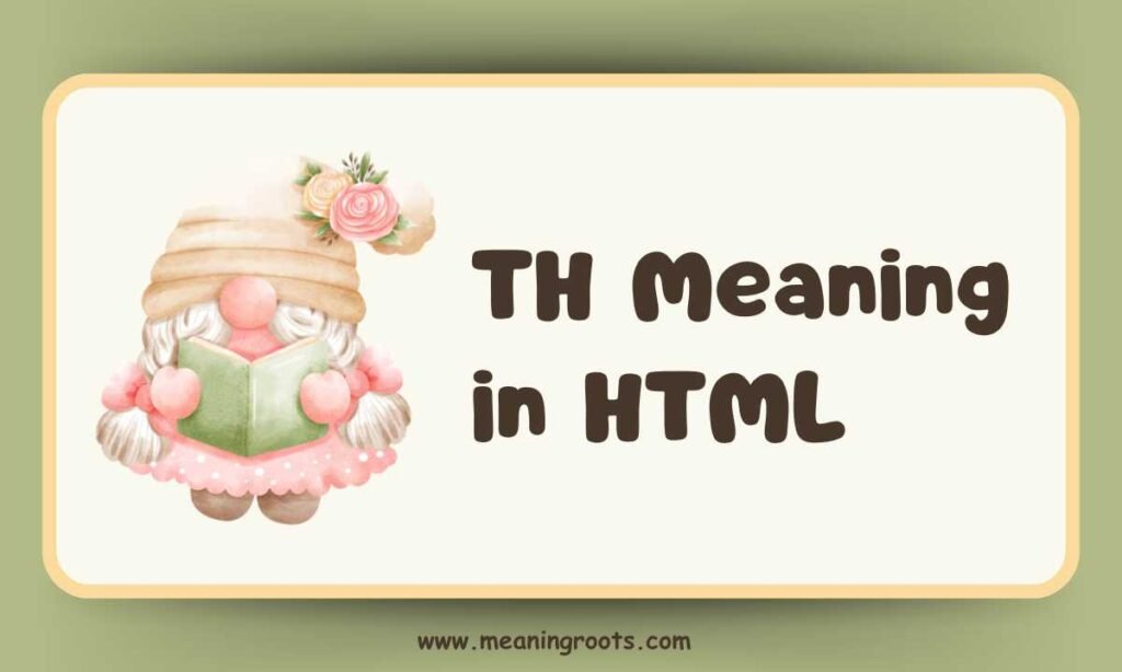 TH Meaning in HTML