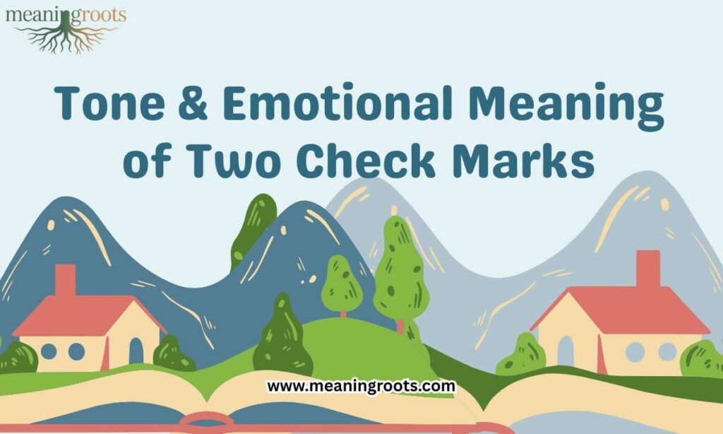 Tone & Emotional Meaning of Two Check Marks