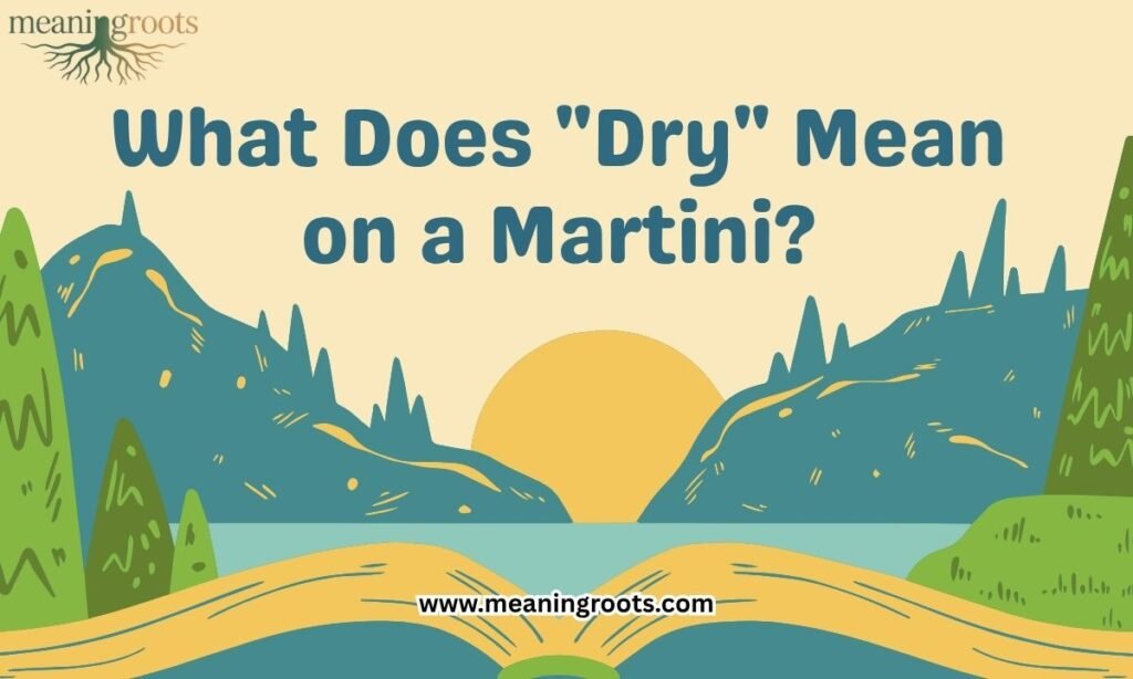 What Does Dry Mean on a Martini