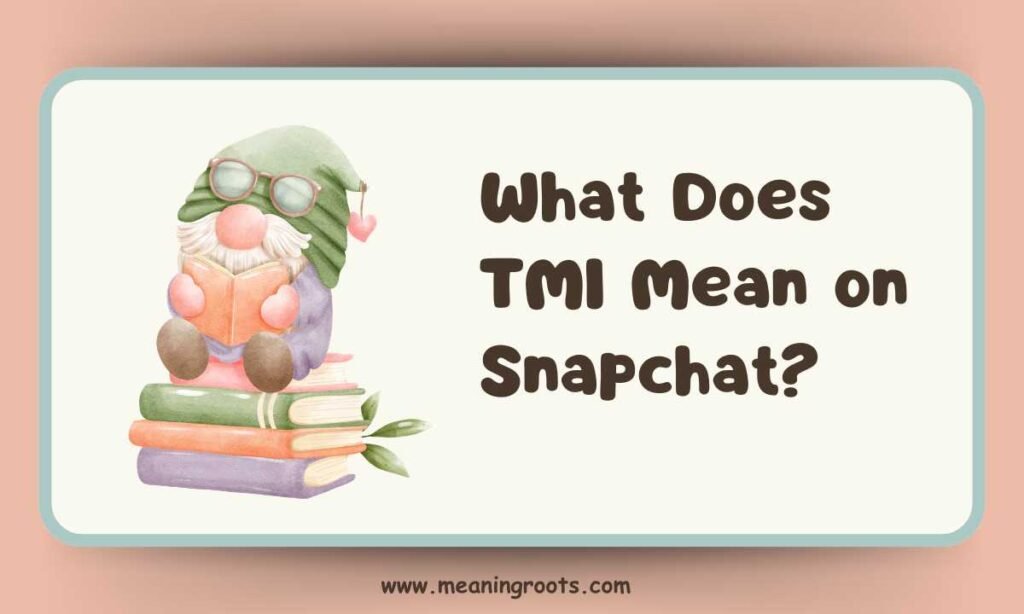 What Does TMI Mean on Snapchat