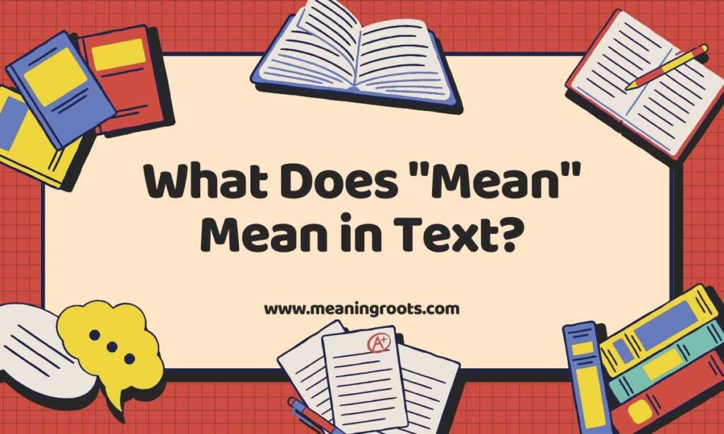 What Does Mean Mean in Text