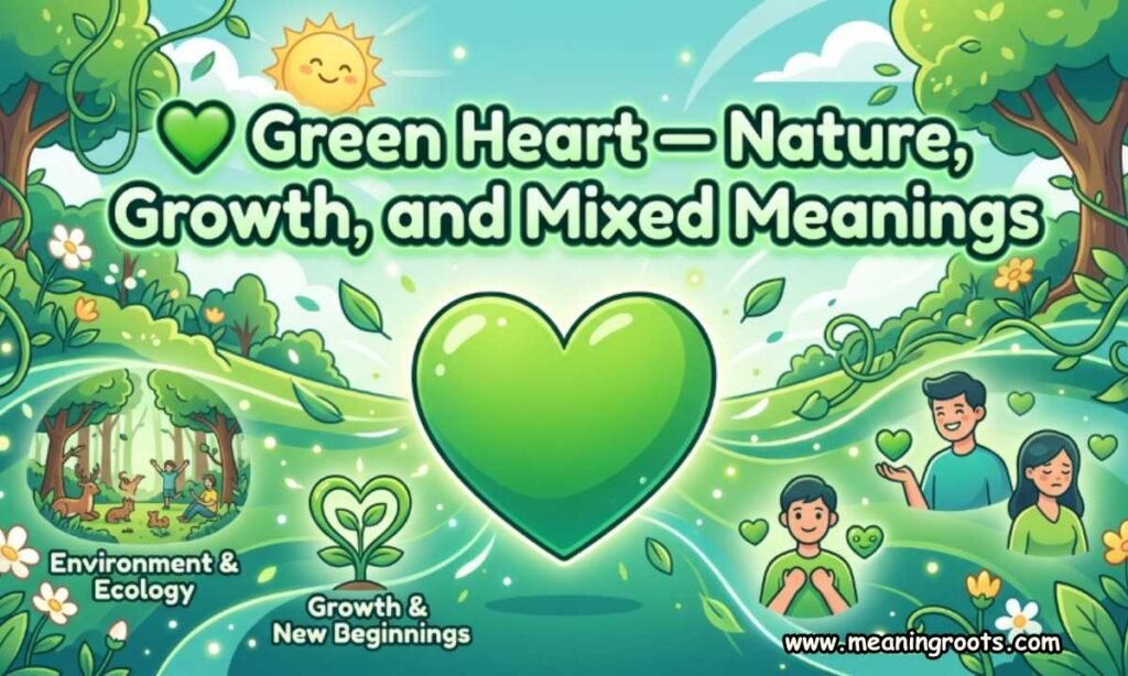 💚 Green Heart — Nature, Growth, and Mixed Meanings