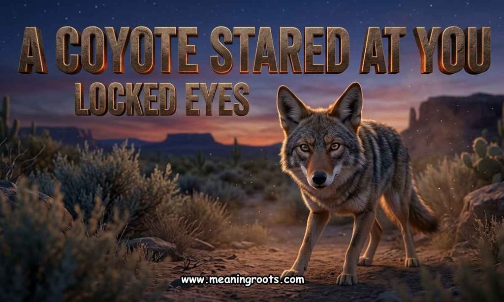 A coyote stared at you - locked eyes with you